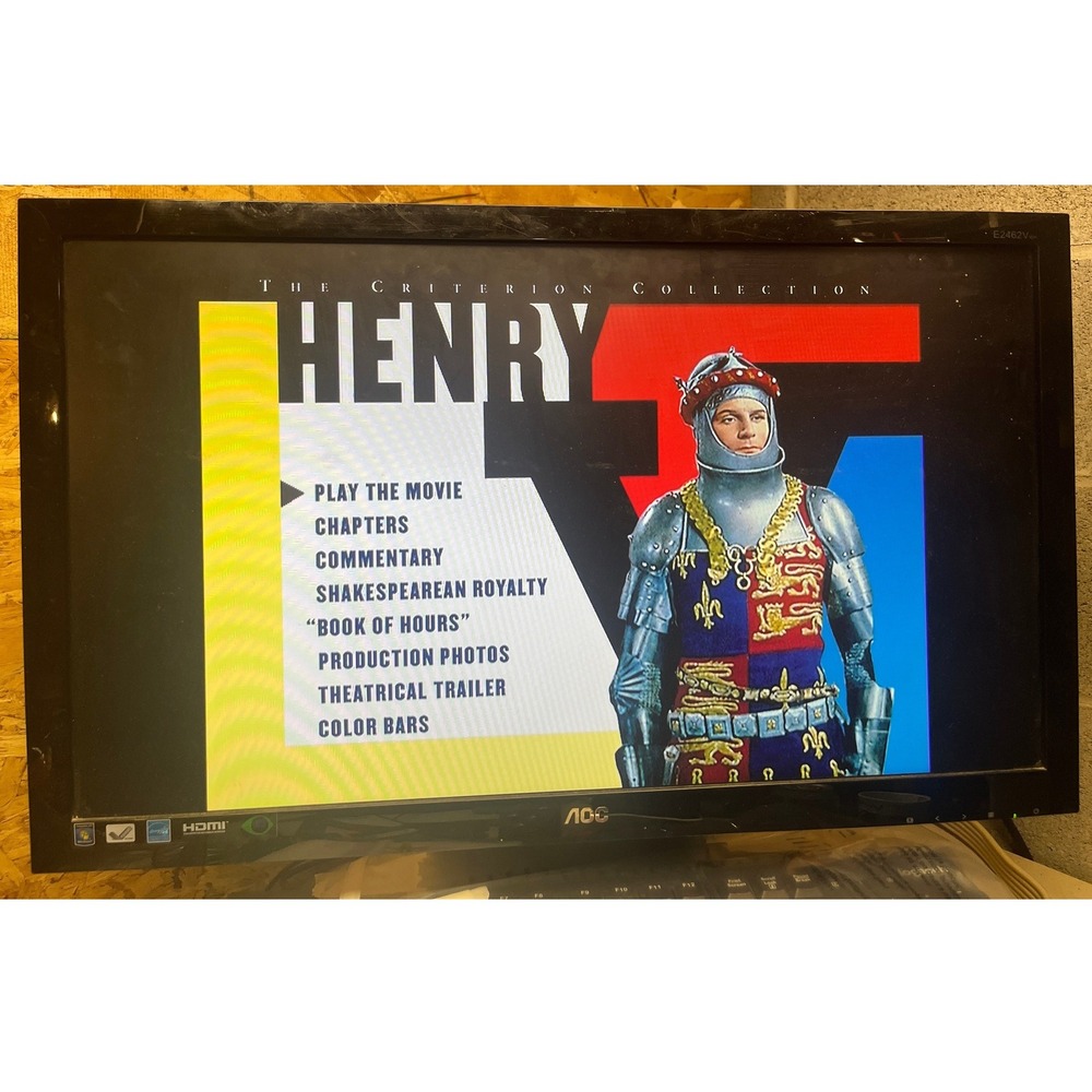 Henry V Laurence Olivier Criterion Collection DVD 1944 Shakespeare Movie HEN030